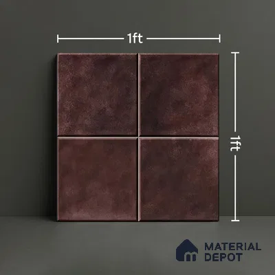 Stone Wall & Floor TL 07175 B Kenzo Cosmo Burgundy 1 ft x 1 ft Glossy Finish Ceramic Tile - 10 mm