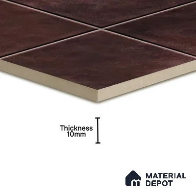 Stone Wall & Floor TL 07175 B Kenzo Cosmo Burgundy 1 ft x 1 ft Glossy Finish Ceramic Tile - 10 mm