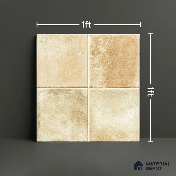 Stone Wall & Floor TL 07175 C Kenzo Cosmo Crema 1 ft x 1 ft Glossy Finish Ceramic Tile - 10 mm