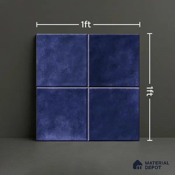 Stone Wall & Floor TL 07175 D Kenzo Cosmo Midnight 1 ft x 1 ft Glossy Finish Ceramic Tile - 10 mm