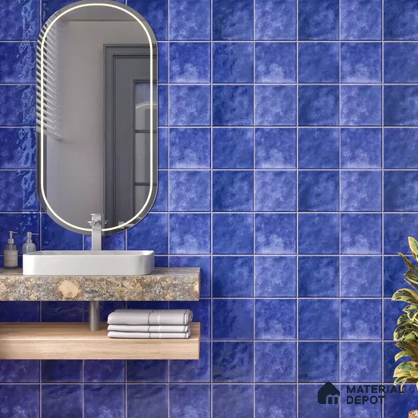 Stone Wall & Floor TL 07175 D Kenzo Cosmo Midnight 1 ft x 1 ft Glossy Finish Ceramic Tile - 10 mm