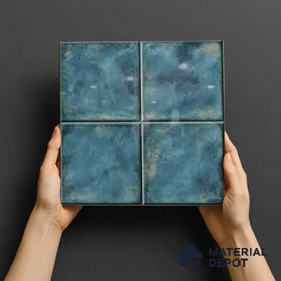 Stone Wall & Floor TL 07175 F Kenzo Cosmo Ocean 1 ft x 1 ft Glossy Finish Ceramic Tile - 10 mm