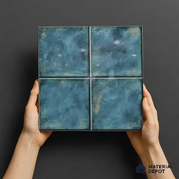 Stone Wall & Floor TL 07175 F Kenzo Cosmo Ocean 1 ft x 1 ft Glossy Finish Ceramic Tile - 10 mm