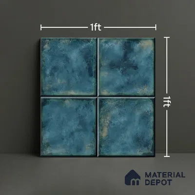 Stone Wall & Floor TL 07175 F Kenzo Cosmo Ocean 1 ft x 1 ft Glossy Finish Ceramic Tile - 10 mm