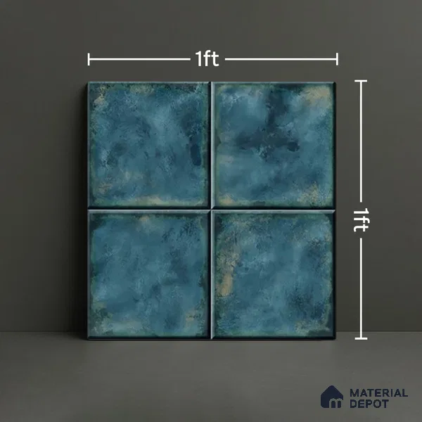 Stone Wall & Floor TL 07175 F Kenzo Cosmo Ocean 1 ft x 1 ft Glossy Finish Ceramic Tile - 10 mm