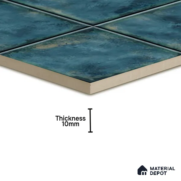 Stone Wall & Floor TL 07175 F Kenzo Cosmo Ocean 1 ft x 1 ft Glossy Finish Ceramic Tile - 10 mm