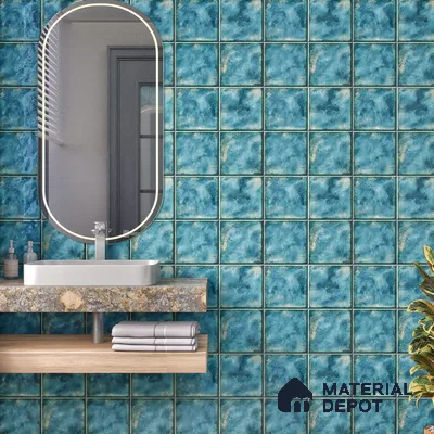 Stone Wall & Floor TL 07175 F Kenzo Cosmo Ocean 1 ft x 1 ft Glossy Finish Ceramic Tile - 10 mm