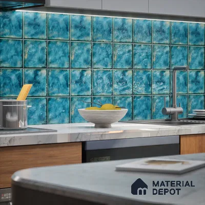 Stone Wall & Floor TL 07175 F Kenzo Cosmo Ocean 1 ft x 1 ft Glossy Finish Ceramic Tile - 10 mm