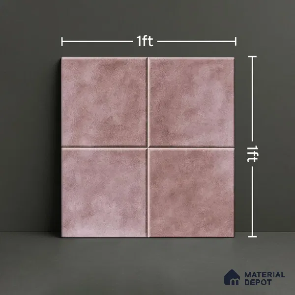 TL 07175 G Kenzo Cosmo Plum 1 ft x 1 ft Glossy Finish Ceramic Tile - 10 mm