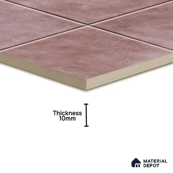 TL 07175 G Kenzo Cosmo Plum 1 ft x 1 ft Glossy Finish Ceramic Tile - 10 mm