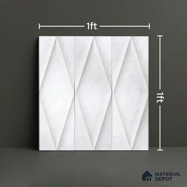 Faux Subway Wall Tile TL 07182 B Plaka Cosmo Bianco 1 ft x 1 ft Glossy Finish Ceramic Tile - 10 mm | Suitable For Kitchen & Bathroom