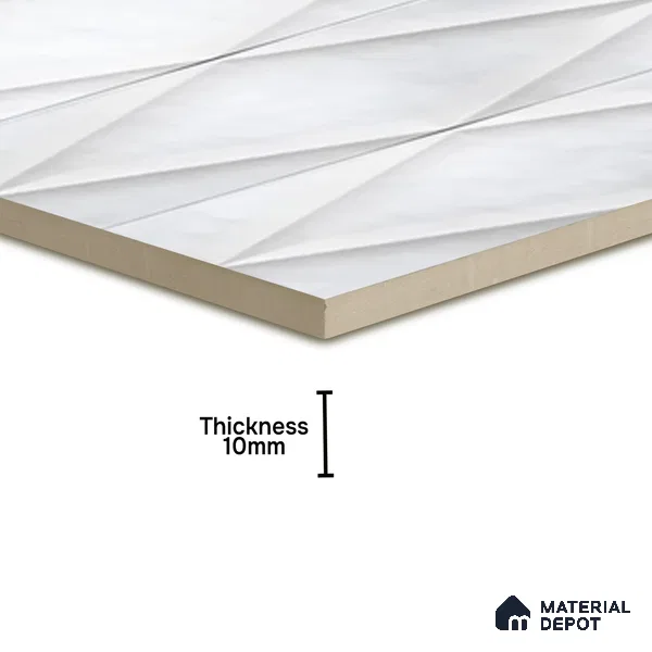 Faux Subway Wall Tile TL 07182 B Plaka Cosmo Bianco 1 ft x 1 ft Glossy Finish Ceramic Tile - 10 mm | Suitable For Kitchen & Bathroom