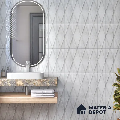 Faux Subway Wall Tile TL 07182 B Plaka Cosmo Bianco 1 ft x 1 ft Glossy Finish Ceramic Tile - 10 mm | Suitable For Kitchen & Bathroom