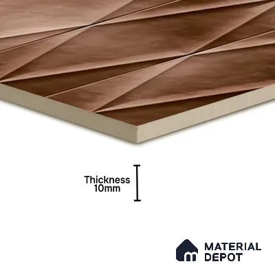 TL 07182 C Plaka Cosmo Fawn 1 ft x 1 ft Glossy Finish Ceramic Tile - 10 mm