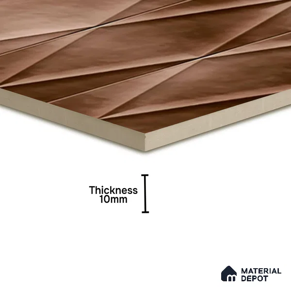TL 07182 C Plaka Cosmo Fawn 1 ft x 1 ft Glossy Finish Ceramic Tile - 10 mm