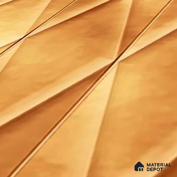Faux Subway Wall Tile TL 07182 D Plaka Cosmo Gold 1 ft x 1 ft Glossy Finish Ceramic Tile - 10 mm | Suitable For Kitchen & Bathroom
