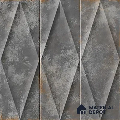 Faux Subway Wall Tile TL 07182 E Plaka Cosmo Slate 1 ft x 1 ft Glossy Finish Ceramic Tile - 10 mm | Suitable For Kitchen & Bathroom