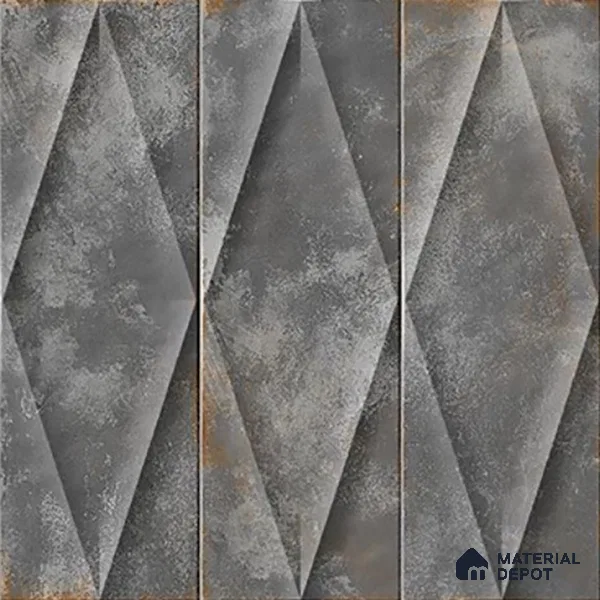 Faux Subway Wall Tile TL 07182 E Plaka Cosmo Slate 1 ft x 1 ft Glossy Finish Ceramic Tile - 10 mm | Suitable For Kitchen & Bathroom