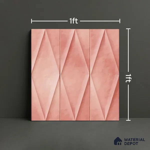 TL 07182 F Plaka Cosmo Taffy 1 ft x 1 ft Glossy Finish Ceramic Tile - 10 mm