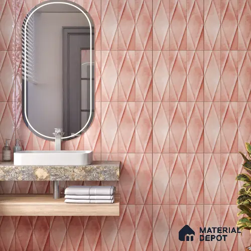 TL 07182 F Plaka Cosmo Taffy 1 ft x 1 ft Glossy Finish Ceramic Tile - 10 mm