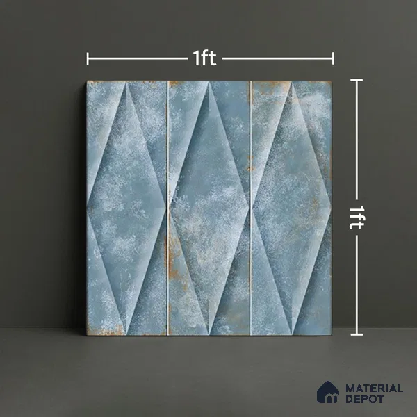 TL 07182 G Plaka Cosmo Turkish 1 ft x 1 ft Glossy Finish Ceramic Tile - 10 mm