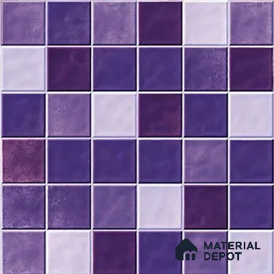 Mosaic Floor & Wall Tile TL 07178 Lusso Cosmo Grape 1 ft x 1 ft Glossy Finish Ceramic Tile - 10 mm