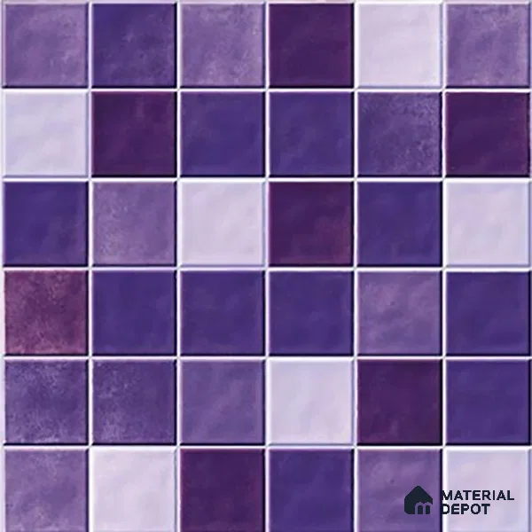 Mosaic Floor & Wall Tile TL 07178 Lusso Cosmo Grape 1 ft x 1 ft Glossy Finish Ceramic Tile - 10 mm