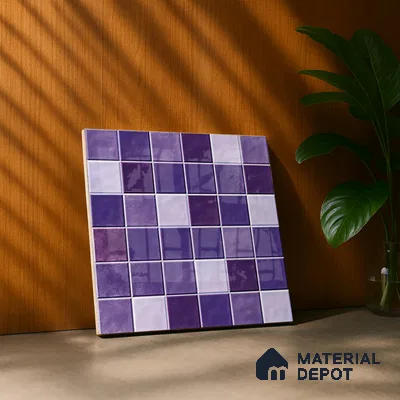 Mosaic Floor & Wall Tile TL 07178 Lusso Cosmo Grape 1 ft x 1 ft Glossy Finish Ceramic Tile - 10 mm