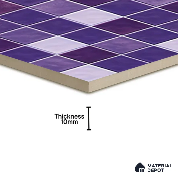 Mosaic Floor & Wall Tile TL 07178 Lusso Cosmo Grape 1 ft x 1 ft Glossy Finish Ceramic Tile - 10 mm