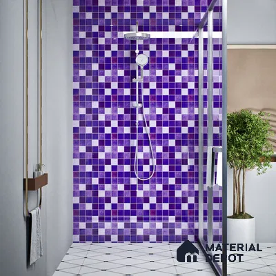 Mosaic Floor & Wall Tile TL 07178 Lusso Cosmo Grape 1 ft x 1 ft Glossy Finish Ceramic Tile - 10 mm