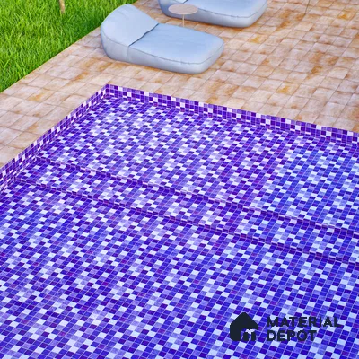 Mosaic Floor & Wall Tile TL 07178 Lusso Cosmo Grape 1 ft x 1 ft Glossy Finish Ceramic Tile - 10 mm