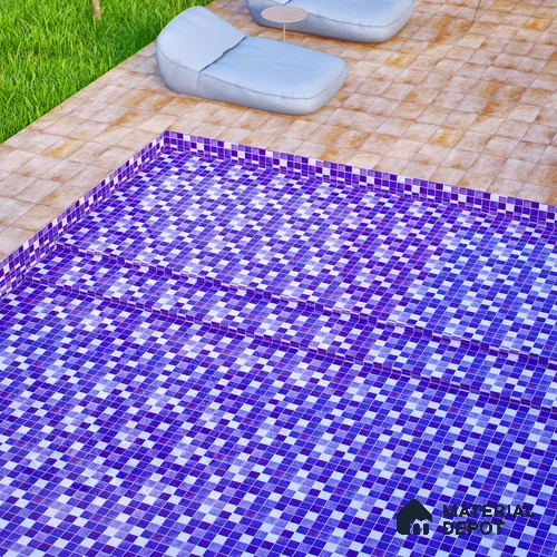 Mosaic Floor & Wall Tile TL 07178 Lusso Cosmo Grape 1 ft x 1 ft Glossy Finish Ceramic Tile - 10 mm