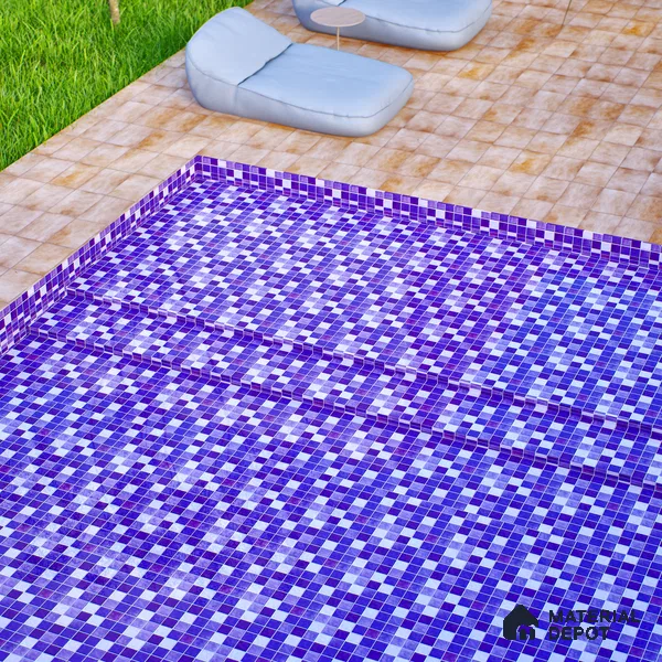 Mosaic Floor & Wall Tile TL 07178 Lusso Cosmo Grape 1 ft x 1 ft Glossy Finish Ceramic Tile - 10 mm