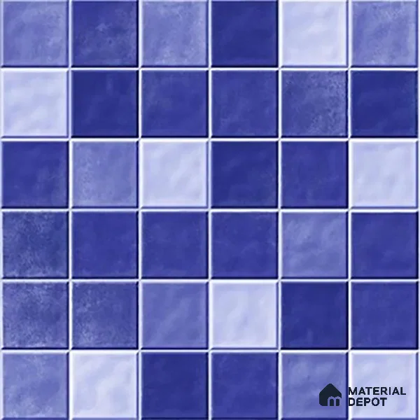Mosaic Floor & Wall Tile TL 07178 B Lusso Cosmo Navy 1 ft x 1 ft Glossy Finish Ceramic Tile - 10 mm
