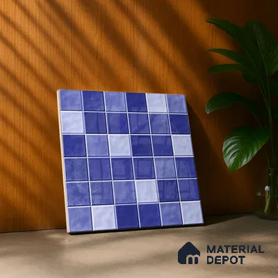 Mosaic Floor & Wall Tile TL 07178 B Lusso Cosmo Navy 1 ft x 1 ft Glossy Finish Ceramic Tile - 10 mm