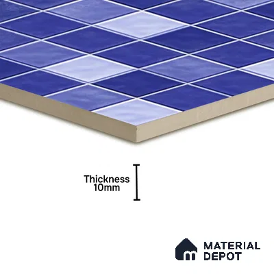 Mosaic Floor & Wall Tile TL 07178 B Lusso Cosmo Navy 1 ft x 1 ft Glossy Finish Ceramic Tile - 10 mm