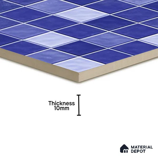 Mosaic Floor & Wall Tile TL 07178 B Lusso Cosmo Navy 1 ft x 1 ft Glossy Finish Ceramic Tile - 10 mm