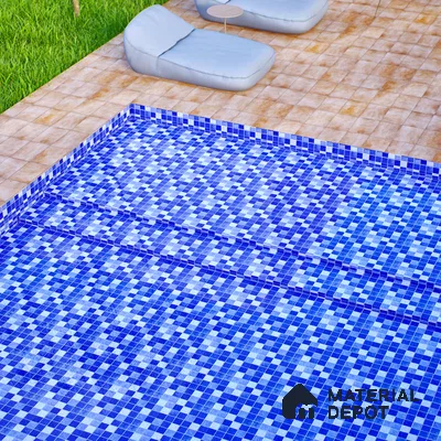 Mosaic Floor & Wall Tile TL 07178 B Lusso Cosmo Navy 1 ft x 1 ft Glossy Finish Ceramic Tile - 10 mm