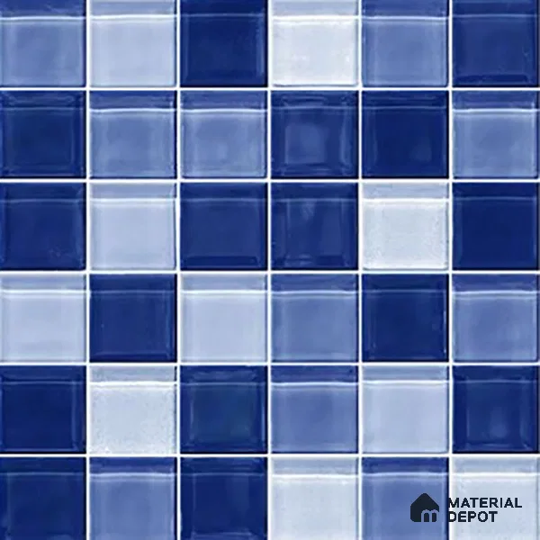 Mosaic Floor & Wall Tile TL 07178 C Lusso Cosmo Shappire 1 ft x 1 ft Glossy Finish Ceramic Tile - 10 mm