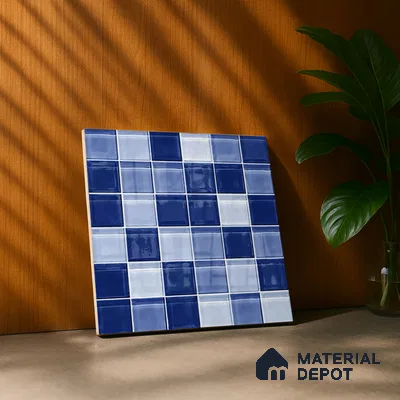 Mosaic Floor & Wall Tile TL 07178 C Lusso Cosmo Shappire 1 ft x 1 ft Glossy Finish Ceramic Tile - 10 mm