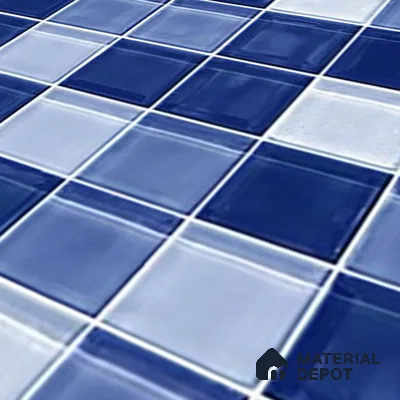 Mosaic Floor & Wall Tile TL 07178 C Lusso Cosmo Shappire 1 ft x 1 ft Glossy Finish Ceramic Tile - 10 mm