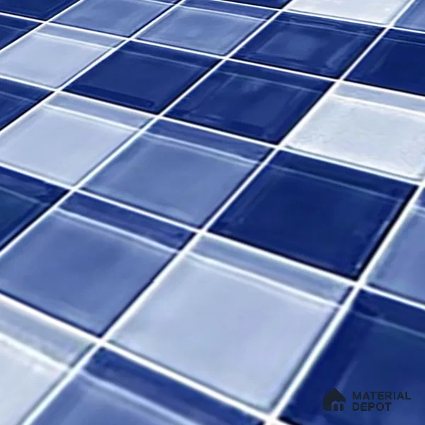 Mosaic Floor & Wall Tile TL 07178 C Lusso Cosmo Shappire 1 ft x 1 ft Glossy Finish Ceramic Tile - 10 mm