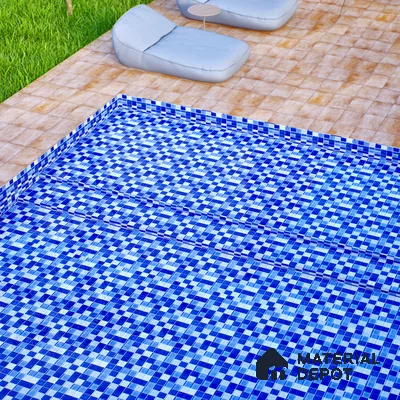 Mosaic Floor & Wall Tile TL 07178 C Lusso Cosmo Shappire 1 ft x 1 ft Glossy Finish Ceramic Tile - 10 mm