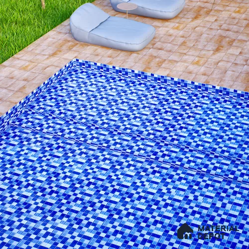 Mosaic Floor & Wall Tile TL 07178 C Lusso Cosmo Shappire 1 ft x 1 ft Glossy Finish Ceramic Tile - 10 mm