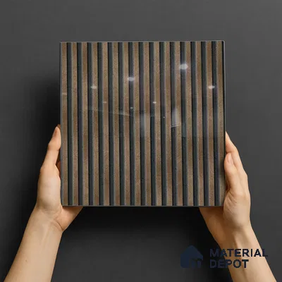 TL 07177 B Liner Cosmo Bronze 1 ft x 1 ft Glossy Finish Ceramic Tile - 10 mm | Please Expect a Slight Variation of Pattern