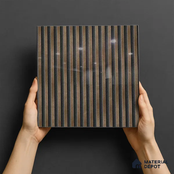 TL 07177 B Liner Cosmo Bronze 1 ft x 1 ft Glossy Finish Ceramic Tile - 10 mm | Please Expect a Slight Variation of Pattern