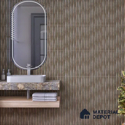 TL 07177 B Liner Cosmo Bronze 1 ft x 1 ft Glossy Finish Ceramic Tile - 10 mm | Please Expect a Slight Variation of Pattern