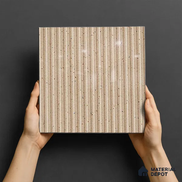 TL 07177 C Liner Cosmo Cacao 1 ft x 1 ft Glossy Finish Ceramic Tile - 10 mm | Please Expect a Slight Variation of Pattern