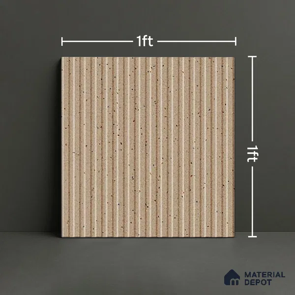 TL 07177 C Liner Cosmo Cacao 1 ft x 1 ft Glossy Finish Ceramic Tile - 10 mm | Please Expect a Slight Variation of Pattern