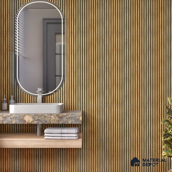 TL 07177 E Liner Cosmo Laguna 1 ft x 1 ft Glossy Finish Ceramic Tile - 10 mm | Please Expect a Slight Variation of Pattern